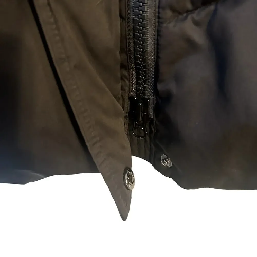 Universal Standard x J.Crew Black Winter Parka Chevron Puffer Coat XS (10-12) - Picture 6 of 8